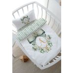 Tuğba Kuğu Anne Yanı Beşik Nevresim Takımı (60x100) - Green Royal Series - A Harfi