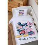 Tuğba Kuğu Cartoon Serisi Minnie ve Mickey 100x150 cm Organik Bebek Nevresim Takımı