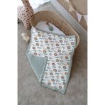 Tuğba Kuğu Çift Taraflı Bebek Battaniyesi, %100 Pamuklu Waffle Pike - Cute Animals - 100 x 150 Cm