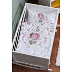 Tuğba Kuğu For Baby Serisi Pembe Balonda Fil 60x100 cm Anne Yanı Beşik Nevresim Takımı