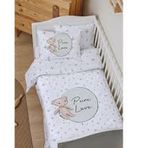 Tuğba Kuğu For Baby Serisi Retro Oyuncak Ayı 100x150 cm Organik Bebek Nevresim Takımı