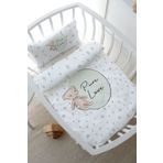 Tuğba Kuğu For Baby Serisi Retro Oyuncak Ayı 60x100 cm Anne Yanı Beşik Nevresim Takımı