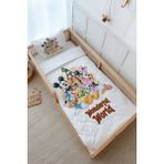 Tuğba Kuğu Montessori Nevresim Takımı (100 x 200) - Cartoon Serisi - Mickey ve Arkadaşları - 100 x 200 cm - Beyaz - Ekru