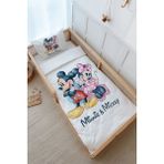 Tuğba Kuğu Montessori Nevresim Takımı (100 x 200) - Cartoon Serisi - Minnie&mickey - 100 x 200 cm - Beyaz - Ekru