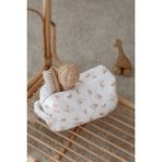Tuğba Kuğu Müslin Bakım Çantası - Pureline Series - Warm Flowers - Ekru