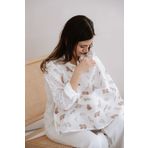 Tuğba Kuğu Müslin Emzirme Örtüsü - Pureline Series - Cute Animals