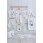 Tuğba Kuğu Organik 11'li Hastane Çıkışı - For Baby - Mavi Bulutlar ve Balon
