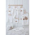 Tuğba Kuğu Organik 11'li Hastane Çıkışı - Royal Series - Baby Bear - 0 - 3 Ay - 01.Ekru
