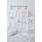 Tuğba Kuğu Organik 11'li Hastane Çıkışı - Royal Series - Welcome Baby Stork - 0 - 3 Ay - 01.Ekru
