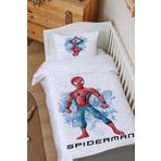 TUĞBA KUGU Organik Bebek Nevresim Takımı (100X150) - Cartoon Serisi - Süper Kahramanlar Spiderman