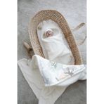 Tuğba Kuğu Peluş Bebek Battaniyesi 80x90 cm Hipoalerjenik Çift Yüz Ekru Unisex - 0 - 5 Yaş