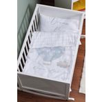 Tuğba Kuğu Pure Baby Serisi Bulutlu Mavi Hava Balonu 60x100 cm Anne Yanı Beşik Nevresim Takımı