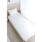 Tuğba Kuğu Tek Kişilik Lastikli Çarşaf Seti - Beyaz - 90 x 190 cm - Renkli