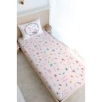 Tuğba Kuğu Tek Kişilik Lastikli Çarşaf Seti - For Baby Serisi - Kelebekli Çember - 90 x 190 cm - Renkli