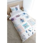 Tuğba Kuğu Tek Kişilik Nevresim Takımı (160X220) - Cartoon Serisi - Elsa Patchwork - 160 x 220 cm - Beyaz - Ekru