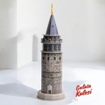 Tuğçe Shopping Tugce Shopping Galata Kulesi 3D Puzzle 15 Parça Eğitici ve Dekoratif Kağıt Maket Kolay Montaj Çocuk ve Yetişkinler Için