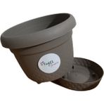 Tuğel Flowers Inci Saksı No:2 Plastik Kahverengi (2.2 Litre)