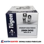 Tügen 25’lik M10 Standart SKP Sıkmalı Kablo Pabucu ( 10 Adet )