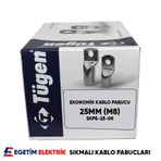 Tügen 25’Lik M8 Eko Tip Skp Sıkmalı Kablo Pabucu ( 25 Adet)