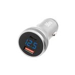 TUGG 38W Çift Girişli Araç Şarj Cihazı | USB-A + Type-C PD Hızlı Şarj | 12V/24V Araç Uyumu, LED Voltaj Göstergesi, Alman Teknolojisi, Metal Gövde – Gri 104500 Kfz