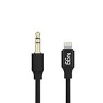 TUGG Aux & Lightning Ses Kablosu | iPhone – 3.5 mm Jack Ses Kablosu | Yüksek Kaliteli Ses Aktarımı, Alman Teknolojisi, Örgü Kaplama – Siyah