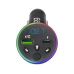 TUGG FM Verici & Araç Şarj Cihazı | Bluetooth 5.0 FM Transmitter, Çift USB + Type-C PD Hızlı Şarj, Müzik Aktarımı, LED Ekran, Alman Teknolojisi – Siyah Kos-4 104960