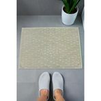 Tuğla Desenli 2li Ayak Havlusu - 50x70 cm - Su Emici Banyo Paspası Seti - Yeşil - 00104