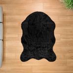 Tuğra Halı 75x100 cm Siyah Post Halı