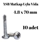 Tuğra Hırdavat Yıldız Silindir Başlı 4.8x70 YSB Matkap Uçlu Akıllı Vida 10 Adet