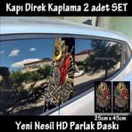 Tuğra Sancak Osmanlı Folyo - 2kapı İçin 2adet Sticker Kaplama - Tuning Modifiye