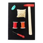 TUĞRA TABLO Filografi Set & Kumaş Kaplı Tahta Hazır Set TT-00230079
