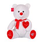 Tuğra Ticaret Kalpli Yumoş Beyaz Ayı 47 cm Peluş Oyuncak