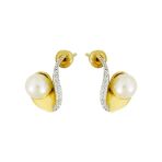Tuğrul Altın T022455 Altın İnci Küpe