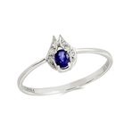 Tuğrul Altın T51 0.21 Ct Pırlanta Safir Yüzük