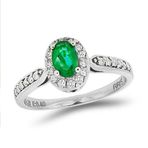 Tuğrul Altın T51 0.68 Ct Pırlanta Zümrüt Yüzük