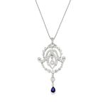 Tuğrul Altın T51 0.82 ct Pırlanta Safir Kolye