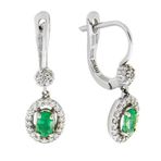 Tuğrul Altın T51 0.88 ct Zümrüt Pırlanta Küpe