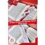 Tuğset Etiket 29 Ekim Cumhuriyet Bayramı Pvc Kaplamalı Su Geçirmez Kitap Ayracı (5 Li SET)-T591