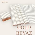 Tuğset Etiket Ambalaj Kağıdı Paketleme Kağıdı Çeyiz Paketleme Kağıdı Ambalaj Kağıt 50x70 cm 10 Adet Gold-Beyaz Hediye Paketi-T438