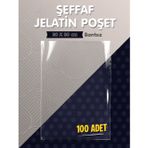 Tuğset Etiket Bantsız Şeffaf Poşet (20X30cm) 100 Adet Parlak Jelatin Paket Hediye Poşeti -T1557