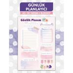 Tuğset Etiket Günlük Planlayıcı Planner 50 Yaprak - Planlayıcı Defter Bloknot To Do List (A5 15X21) 50 SYF.-T967 - Renkli