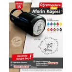 TUĞSET ETİKET Öğretmenlere Özel Aferin Kaşesi - Aferin Mühürü M15- T658