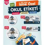 Tuğset Etiket Okul Etiketi Jurrasic World Temalı Kalem Defter Etiketi Özel Isim Yazılabilen Etiket Seti - Isim ETIKETI-T1033-OE115