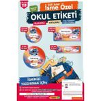 Tuğset Etiket Okul Etiketi Stitch Temalı Kalem Defter Etiketi