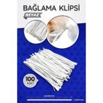 Tuğset Etiket Poşet Ağzı Bağlama Teli Klips Tel 9cm 100 ADET-T1199