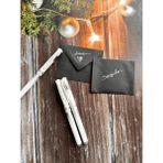 Tuğset Etiket Uni-Ball UM-153 Signo Broad Roller Kalem Beyaz 3 Adet1.0 mm Davetiye Kalemi /beyaz Yazan Davetiye Anı Defteri Kalemi / Imza Kalemi / Jel Kalem -T336