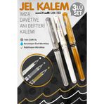 Tuğset Etiket Uni-Ball Um-153 Signo Broad Roller Kalem (GOLD,GÜMÜŞ,BEYAZ) 1.0 mm Davetiye Kalem Seti 3 lü /Beyaz Yazan Davetiye Anı D