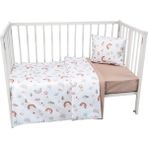 Tugu Home Baby Tugu Home&baby %100 Doğal Organik Pamuklu Cotton Bebek Beşik, Park Yatak, Anne Yanı (60X120 Cm) Nevresim & Çarşaf Takımı, - 60 x 120 cm - Kahverengi