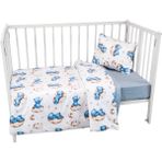 Tugu Home Baby Tugu Home&baby %100 Doğal Organik Pamuklu Cotton Bebek Beşik, Park Yatak, Anne Yanı (60X120 Cm) Nevresim & Çarşaf Takımı, - 60 x 120 cm - Mavi