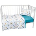 Tugu Home Baby Tugu Home&baby %100 Doğal Organik Pamuklu Cotton Bebek Beşik, Park Yatak, Anne Yanı (60X120 Cm) Nevresim & Çarşaf Takımı, - 60 x 120 cm - Yeşil